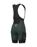 ALÉ Cycling bib shorts - OFF ROAD - GRAVEL STONES CARGO - green