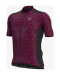 ALÉ Cycling short sleeve jersey - RONDANE - bordeaux/black