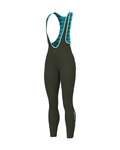ALÉ Cycling long bib trousers - K-ATMO 2.0 KLIMATIK - green