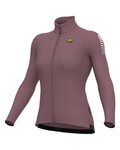 ALÉ Cycling winter long sleeve jersey - WARM RACE R-EV1 - bordeaux