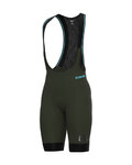 ALÉ Cycling bib shorts - K-TOUR KLIMATIK - green