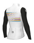 ALÉ Cycling winter long sleeve jersey - LOGO PR-S - white