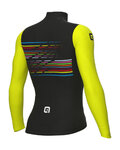 ALÉ Cycling winter long sleeve jersey - LOGO PR-S - black/yellow