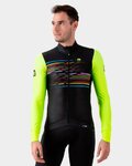 ALÉ Cycling winter long sleeve jersey - LOGO PR-S - black/yellow