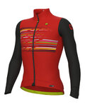 ALÉ Cycling winter long sleeve jersey - LOGO PR-S - red/black