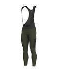 ALÉ Cycling long bib trousers - OFF ROAD - GRAVEL STONES CARGO - green