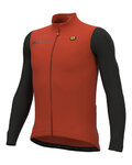ALÉ Cycling winter long sleeve jersey - FONDO 2.0 SOLID - orange