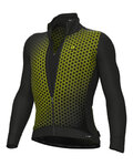 ALÉ Cycling windproof jacket - MAGNETE PR-S - black/yellow