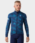 ALÉ Cycling thermal jacket - PLANET SOLID - blue