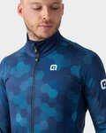 ALÉ Cycling thermal jacket - PLANET SOLID - blue