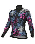 ALÉ Cycling winter long sleeve jersey - GREEN GARDEN PR-R - multicolour
