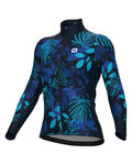 ALÉ Cycling winter long sleeve jersey - GREEN GARDEN PR-R - blue