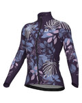 ALÉ Cycling winter long sleeve jersey - GREEN GARDEN PR-R - purple/multicolour