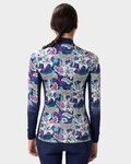 ALÉ Cycling winter long sleeve jersey - HIBISCUS PR-R - blue/white