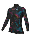 ALÉ Cycling winter long sleeve jersey - CHIOS SOLID - black/multicolour/grey