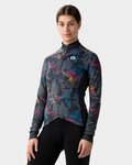 ALÉ Cycling winter long sleeve jersey - CHIOS SOLID - black/multicolour/grey