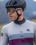 ALÉ Cycling winter long sleeve jersey - CHAOS OFF ROAD - GRAVEL - grey/black