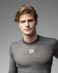 ALÉ Cycling long sleeve t-shirt - SHADE INTIMO - grey/black
