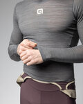 ALÉ Cycling long sleeve t-shirt - SHADE INTIMO - grey/black