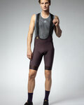 ALÉ Cycling bib shorts - PR-E MAGIC - brown