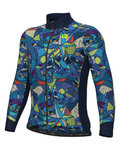 ALÉ Cycling winter long sleeve jersey - OVER PRAGMA - blue/multicolour