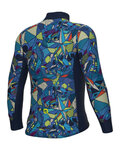 ALÉ Cycling winter long sleeve jersey - OVER PRAGMA - blue/multicolour