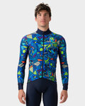ALÉ Cycling winter long sleeve jersey - OVER PRAGMA - blue/multicolour
