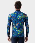 ALÉ Cycling winter long sleeve jersey - OVER PRAGMA - blue/multicolour