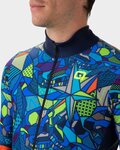 ALÉ Cycling winter long sleeve jersey - OVER PRAGMA - blue/multicolour