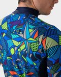 ALÉ Cycling winter long sleeve jersey - OVER PRAGMA - blue/multicolour