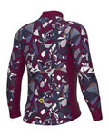ALÉ Cycling winter long sleeve jersey - OVER PRAGMA - bordeaux/multicolour