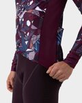 ALÉ Cycling winter long sleeve jersey - OVER PRAGMA - bordeaux/multicolour