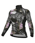 ALÉ Cycling winter long sleeve jersey - FALENA PR-E - black/white/pink/brown