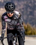 ALÉ Cycling winter long sleeve jersey - FALENA PR-E - black/white/pink/brown