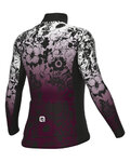 ALÉ Cycling winter long sleeve jersey - NADINE PRAGMA - black/white/bordeaux