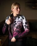 ALÉ Cycling winter long sleeve jersey - NADINE PRAGMA - black/white/bordeaux