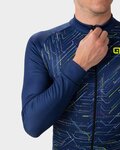ALÉ Cycling winter long sleeve jersey - BYTE PRAGMA - blue