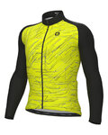 ALÉ Cycling winter long sleeve jersey - BYTE PRAGMA - yellow/black