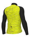 ALÉ Cycling winter long sleeve jersey - BYTE PRAGMA - yellow/black