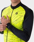 ALÉ Cycling winter long sleeve jersey - BYTE PRAGMA - yellow/black