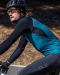 ALÉ Cycling winter long sleeve jersey - QUICK R-EV1 - black/blue