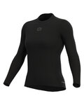 ALÉ Cycling winter long sleeve jersey - GRID INTIMO - black