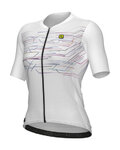 ALÉ Cycling short sleeve jersey - PR-E MEGABYTE - white