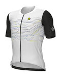 ALÉ Cycling short sleeve jersey - PR-E MEGABYTE - white/black