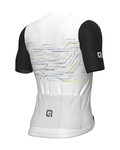 ALÉ Cycling short sleeve jersey - PR-E MEGABYTE - white/black