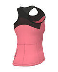 ALÉ Cycling sleeveless jersey - PRAGMA COLOR BLOCK - pink