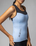ALÉ Cycling sleeveless jersey - COLOR BLOCK PRAGMA - light blue/black