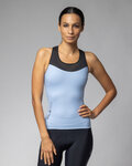 ALÉ Cycling sleeveless jersey - COLOR BLOCK PRAGMA - light blue/black