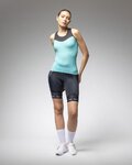 ALÉ Cycling sleeveless jersey - COLOR BLOCK PRAGMA - turquoise