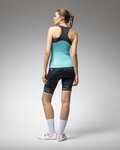 ALÉ Cycling sleeveless jersey - COLOR BLOCK PRAGMA - turquoise